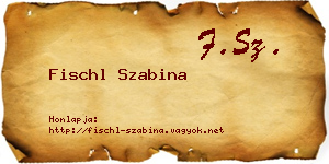 Fischl Szabina névjegykártya
